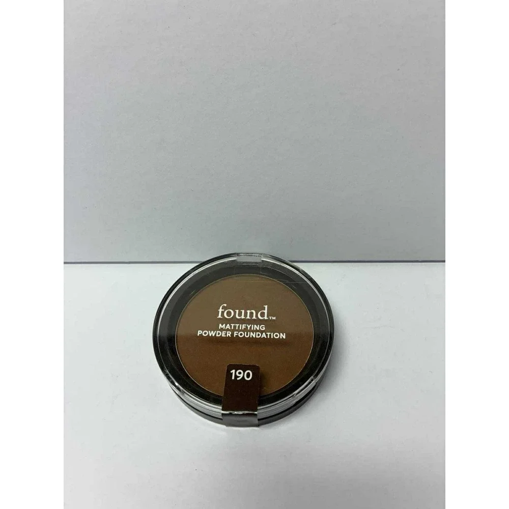 FOUND Mattifying Powder Foundation with Rosemary, 190 Rich 0.28 oz.